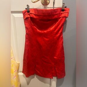 Strapless red dress. Lucy in the sky. Size small.